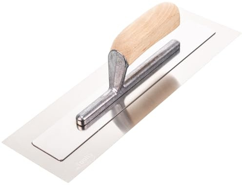 Toolty Finishing Trowel 360mm Wooden Grip 14 in Flexible Blade Plastering