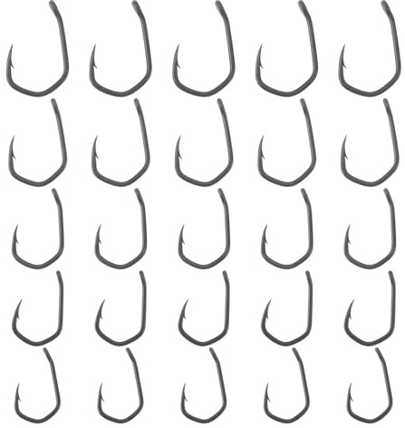Briny River 50x Micro Barbed Karpfen Angeln Klaue Haken Größe #4 6 8 10 12 Legierung Carbon Stahl PTFE Beschichtet