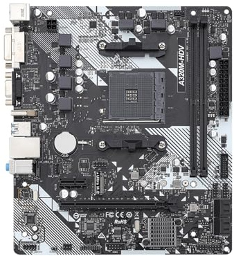 For Placa Base A320M-HDV Compatible con Ryzen 5 5600 7 5700X3D DDR4 3200+(OC) NVME M.2 Interfaz PCIe 3,0 AM4 For ASRock, Partes