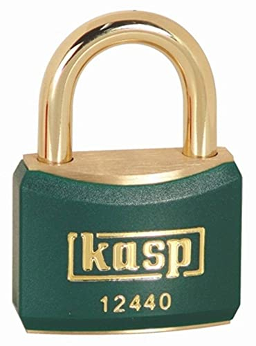 KASP Vorhängeschloss, Messing, grün ummantelt, 40 mm, gleichschließend K12440GREA1 gleichschließend