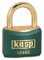 KASP Vorhängeschloss, Messing, grün ummantelt, 40 mm, gleichschließend K12440GREA1 gleichschließend