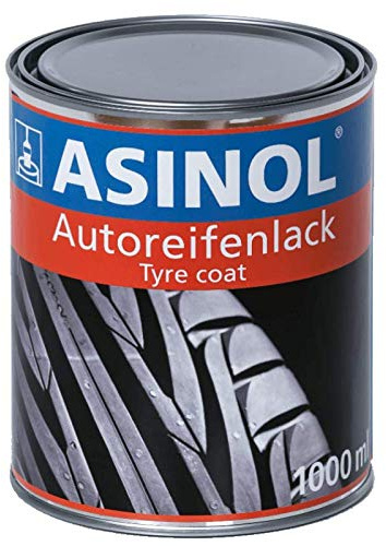 ASINOL Reifenlack schwarz 1000 ml Kunstharzlack Farbe Lack 1l Liter Dose