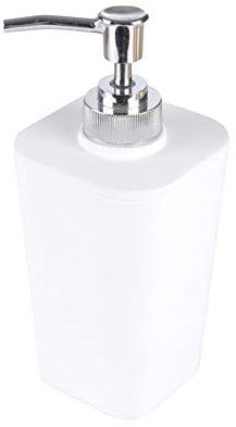 douceur d'intérieur, Distributeur Savon (7.3 x 7.3 x 18 cm) Vitamine Blanc, Plastique Soft Touch