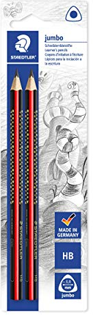 STAEDTLER 1285 2BK2 Noris Club Jumbo Schreiblernstift, Härtegrad HB, Blisterkarte mit 2 Stück