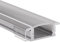 Alumino | LED Aluminiumprofil Eloxiert | 200 cm | Einbauprofil | Semi Abdeckung | für 12 mm LED-Streifen | Rhein