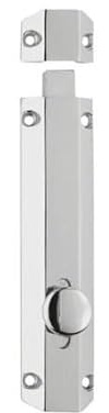 Tower Surface Slide Door Bolt and Flat Keeper 150x32mm in Satin Nickel