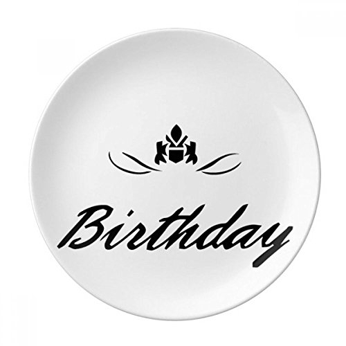 Happy Birthday Presents Segen Schöne Deko Porzellan Dessertteller 20,3 cm Abendessen Home Geschenk