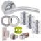 Jigtech JTB71210 Viper Door Pack-Latch, Satin Chrome, 57mm