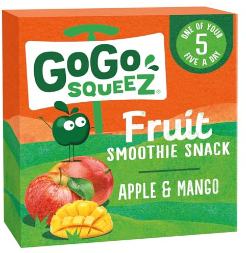 Gogo squeeZ Fruit Smoothie Snack Apple and Mango 4X90g