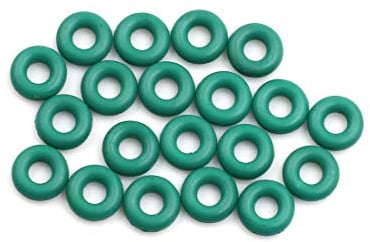 X AUTOHAUX Fluorine Rubber O-Rings, 8mm OD 3mm ID 2.5mm Width FKM Seal Gasket for Machinery Plumbing, Green, Pack of 20