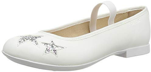 Geox Damen Jr Plie' G Ballerinas, Weiß, 36 EU
