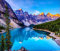 LUKDUNG 5D Diamond Painting Set Landschaft, Natur Diamond Painting Berge, DIY Diamant Malerei Schneeberg für Erwachsene und Kinder, Strass Kreuzstich Diamond Dekoration für Haus Wand 40×30cm