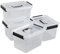 Hokky 6 Liter Plastic Storage Boxes Set of 4, Clear Small Box with Lid