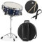 Ashthorpe Set rullante con testa Remo (blu) – Kit per studenti principianti con supporto, borsa imbottita, cuscinetto per allenamento, tracolla e bacchette