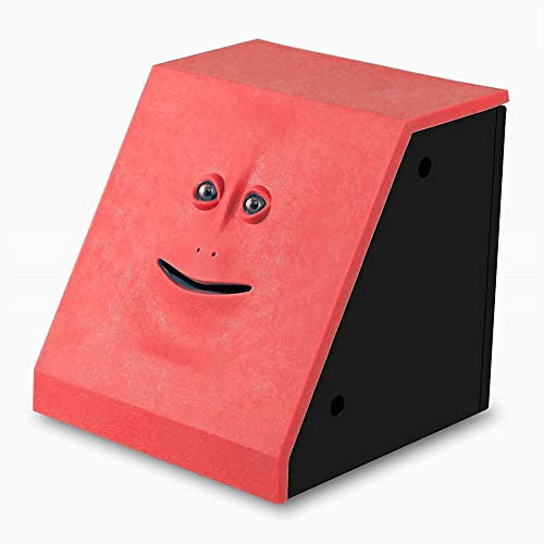 Youngine Neuheit Gesicht Bank Münze Lebensmittel Spar Bank Kinder sparen Geld Sammlung Piggy Bank (rot)