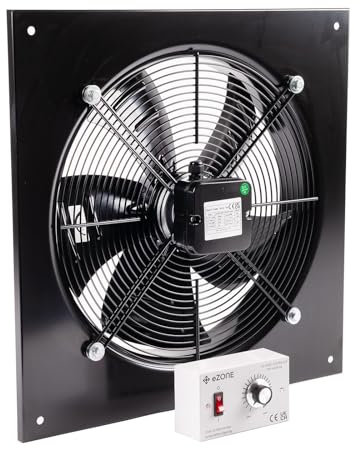 eZone Industrial Wall Mounted Extractor Fan 20 Commercial Ventilation +Speed Control