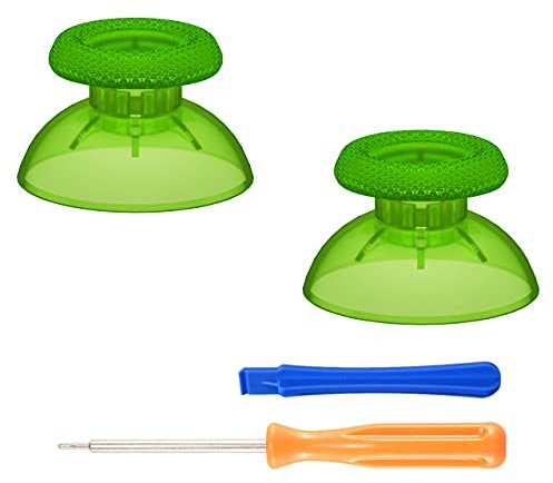 eXtremeRate Joysticks para ps5 para ps4 Control Palancas Analogicos Joystick Reemplazable para ps5 Repuesto para Pulgar Thumbsticks para ps4 Slim Pro Mando (Transparente Verde)