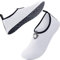 SIMARI Wasserschuhe Damen und Herren, schnelltrocknend, Barfuß, für Outdoor, Strand, Schwimmen, Sport, Yoga, Schnorcheln 602 Circle dot White, EU 46/47, SWS001