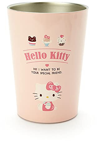 Sanrio 125121 Sanrio Vaso de acero inoxidable, 400 ml, rosa, vacío, Hello Kitty, personaje