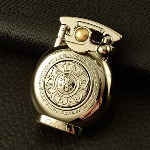 Kerosin Vintage Feuerzeug mit einzigartigem Design Rocker Arm Metall wiederverwendbare winddichte Feuerzeuge mit weicher Flamme, antikes Feuerzeug zum Sammeln, Geschenke für Mann, Ehemann, Freund