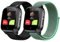 Snyeest 2-Stück Nylon Armbänder Nur Kompatibel mit XPLORA Kidzi Armband, Kids Smartwatch Klettverschluss Mädchen Jungen Verstellbare Ersatz Armbänder Kompatibel mit Xplora Kidzi,Schwarz+Grün