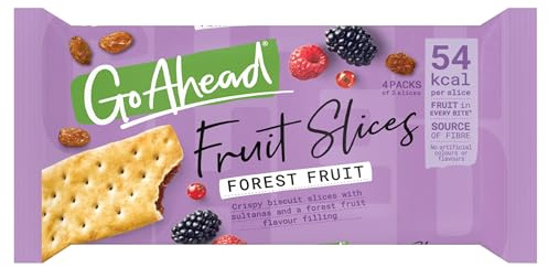 Go Ahead Fruit Slices Biscuit Bars, Forest Fruit, 174.4 g (12 Bars)