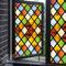 LXDWEI Dekorative Fensterfolie Diamant Stil Farbglas ohne Kleber statische Kleidung dekorative Fensterkleider 50x80cm
