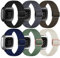 IMIVIO 6 Stück Kompatibel mit Fitbit Versa 3 Armband/Fitbit Versa 4 Armband/Fitbit Sense/Fitbit Sense 2 Armbänder, Weiches Elastisch Ersatz Nylon Sport Band für Damen Herren, Dunkel