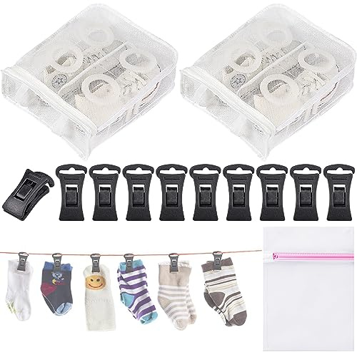 BDSHUNBF 2 PCS Shoe Washing Machine Bag, Mesh Laundry Bag for Shoes, Washing Machine Bags, Shoes Wash Bags for Delicates Trainers Socks Bras, White