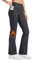 WILLIT Damen Thermo Flare Leggings Winter Fleece gefütterte Yogahose Warm Sportleggins Laufhose Bootcut Hose High Waist mit Taschen Leopardenmuster M