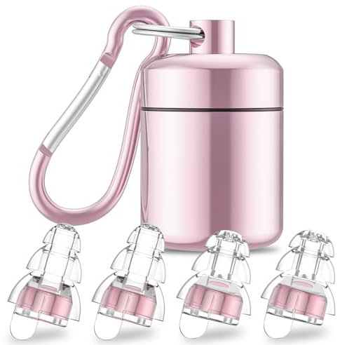 Hi-Fi-Konzert-Ohrstöpsel für Konzerte, Musiker, Ohrstöpsel zur Geräuschreduzierung, 24 dB, fortschrittliche Filtertechnologie, Gehörschutz für Musikfestivals, DJs, Nachtclubs, Schlagzeuger – 2 Paar