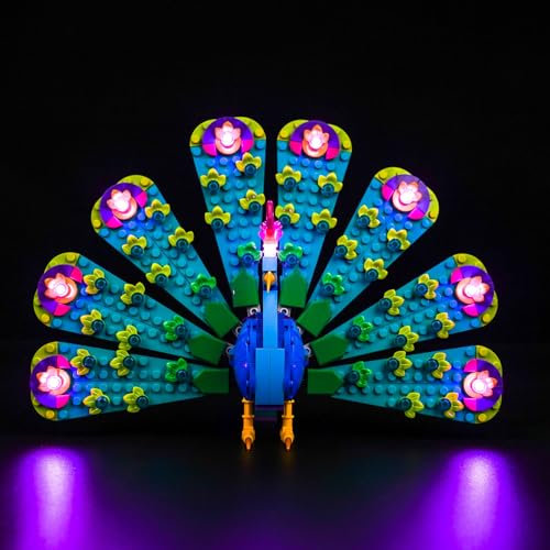 LocoLee Licht Kompatibel mit Lego Exotic Peacock, Nur Lichter Set - Kein Modell, Licht BeleuchtungSet Compatible with LEGO 31157 Exotic Peacock 3in1