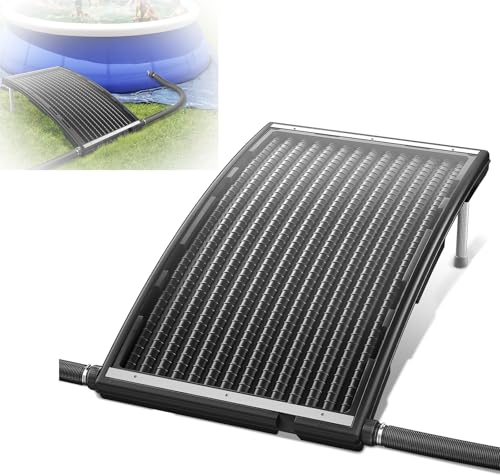 JNGLGO Poolheizung Solar Sonnenkollektor Solarheizung Solarkollektor für Pools Warmwasser 15L Wasserinhalt Anschluss Ø 38 mm, 111,5 x 65 x 35 cm