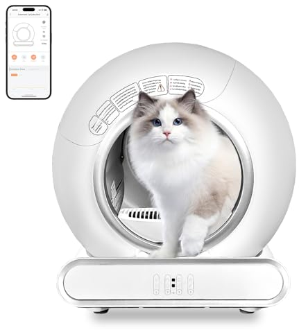 Katzenklo Selbstreinigend Groß XXL 65L Selbstreinigende Katzentoilette mit APP-Steuerung Automatisches Katzenklo für 2 Katzen Self Cleaning Cat Litter Box (Type4)