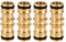 Tesmotor 4 Pcs Messing Doppelstecker Gartenschlauch Schlauchverbinder, Messing Doppelstecker Verbinder Für Schlauchbewässerungsgeräte