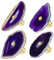 Mookaitedecor Set of 4 Purple Agate Crystal Drawer Knobs with Screws, Irregular Purple Crystal Stone Handles Pulls for Cupboard Cabinet Wardrobe Kitchen Unique Decorative Furniture Brass Knobs