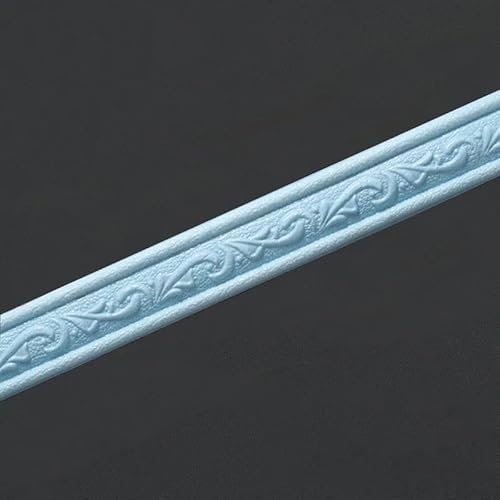 Dostear BordüRe Selbstklebend Kinderzimmer Tapeten Wohnzimmer Wanddeko Badezimmer 3d Fliesenaufkleber Wandleisten hellblau 4 X 230cm(2pcs)