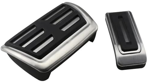 Bremspedal Für VW Für Multivan T5 T6 Für Caravelle T6 Edelstahl Auto Pedale Kit Gas Bremspedal Schutz Abdeckung Auto Bremspedal(AT)