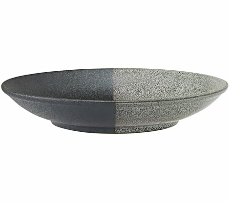 Maxwell & Williams AX0575 Schale rund - 25,5 cm Durchmesser - Serie Umi - mit Reaktivglasur grau-schwarz in Geschenkbox