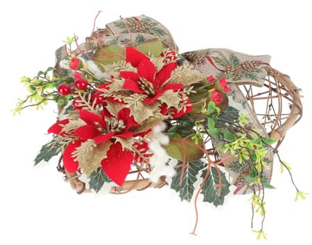 Alipis 5 Pcs Christmas Door Hanging Christmas Door Hanger Outdoor Fake Plants Christmas Tree Decoration Xmas Fake Plant Hanging Decor Out Door Decor Garland Festival Door Wreath Plastic