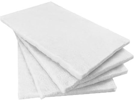 Lot de 4 éponges en céramique pour cheminée au bioéthanol, 30 x 20 x 0,6 cm, pour cheminée au bioéthanol, éponge de table, laine de céramique, mèche de rechange