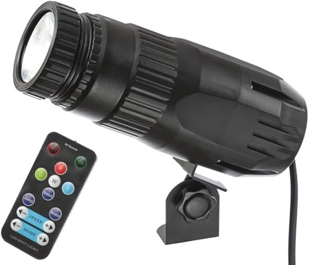 SATISFIRE Pinspot Punktstrahler für Discokugeln POINT 15W RGBW LED Fernbedienung, Programme
