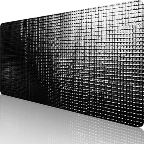 Alfombrilla Ratón Gaming Negro 1500 x 800mm, Alfombrilla Ratón XXL Abstracto, Mouse Pad con Base de Goma Antideslizante, Impermeable Bordes Cosidos Alfombrilla Escritorio para Ratón y Teclado 4-0
