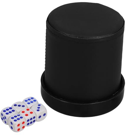 NIYANGLE Juego De Dados Compactos, Soporte Para Dados Compacto, Accesorios Para Juegos De Mesa, Coctelera Con Tapa, o De Coctelera, Soporte Rodante Para, 1 o
