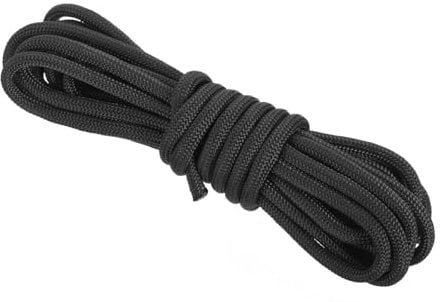 Rebower 550 Paracord Rope 3 m, 4mm Thin Paracord Nylon Cord 7-Strand Core [for Tent Camping Outdoor Gear] - Black