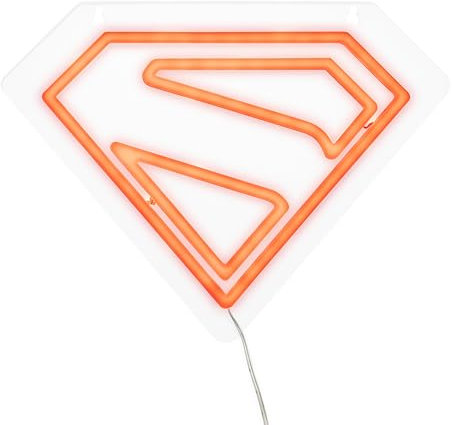 Paladone Superman-Logo LED-Neon-Wandleuchte, offiziell lizenzierte DC Comics-Lampe mit Netzkabel für Zuhause, Wohnraumdekoration, Geschenk für Superhelden-Fans