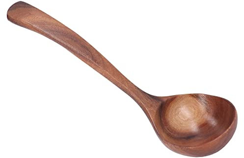 Lotte de Soupe en Bois, Louche à Manche à Longue Poignée, Cuillère Soupe l', en Bois Servant Cuillère Cuisine Outil (Grande taille)