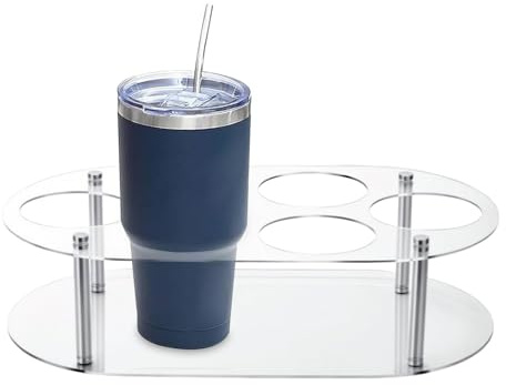 Tumbler Holder Organizer, Water Bottle Rack, 6-Slot Storage Stand, Space-Saving Drink Display, 15,75 x 9,06 x 3,94 pollici, Stackable Cup Arrangement, for Cabinet, Pantry, Countertop, Kitchen
