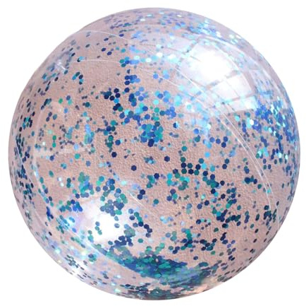 PVC-Beachball Mit Konfetti Aufblasbarer Pool-Spielball 40cm (16 Zoll) Inkl. Pumpe Sommer-Spielzeug Für Kinder & Erwachsene Für, Pool, Gartenparty