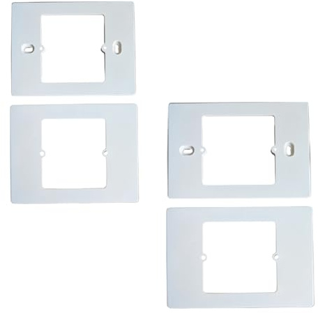 2 Kit Adattatore Scatola 503 a 502 Bianco, Copri Cassetta Placca Per Cassetta 503, Supporto Riduttore per Termostati e Prodotti Smart Forma Quadrato, 120X86X3,5mm, Vite Incluso